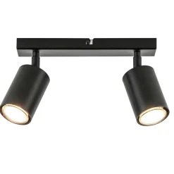 Straluma 2-Lichts opbouwspot GU10 mat zwart> Opbouwspots|Woonkamerlampen