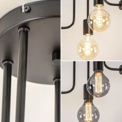 Straluma 5-Lichts plafondlamp pendel mat zwart excl lichtbronnen><noscript><img width=