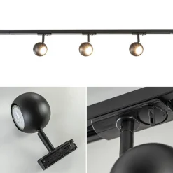 Straluma 3-Lichts railsysteem 1-fase met verstelbare ronde spots><noscript><img width=