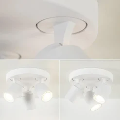 Straluma 3-Lichts ronde plafondspot wit verstelbaar><noscript><img width=