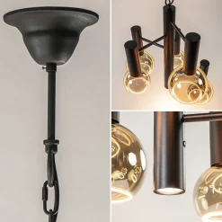 Straluma 5-Lichts vide hanglamp textured black excl lichtbronnen><noscript><img width=