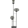 Straluma 3-Lichts vloerlamp met smoke glazen kappen reliëf> Vloerlampen|Luxe Verlichting
