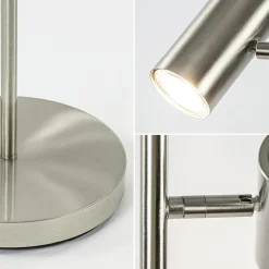 Straluma 2-Lichts vloerlamp nikkel met dimbare spots><noscript><img width=