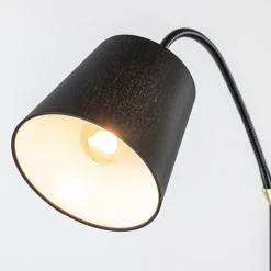 Straluma 2-Lichts vloerlamp zwart/goud met flexibele armen><noscript><img width=