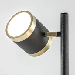 Straluma 3-Lichts vloerlamp zwart/goud met dimbare spots><noscript><img width=
