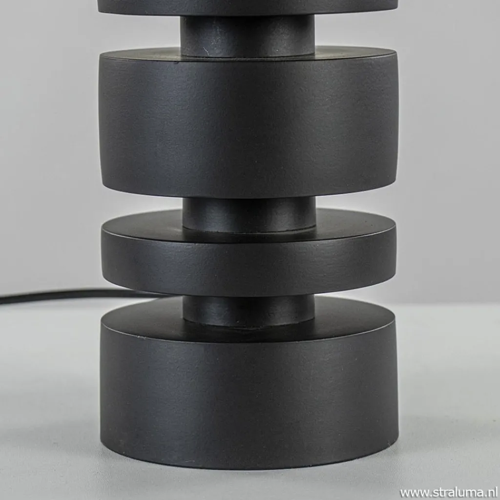 Straluma Light & Living lampvoet Desley mat zwart> Tafellampen|Lampenvoeten