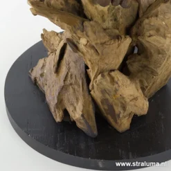 Straluma Light & Living lampvoet hout + zwart> Lampenvoeten|Light and Living