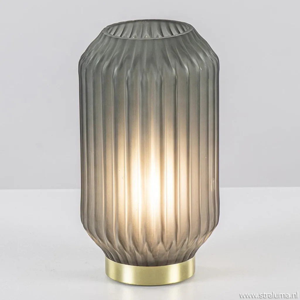 Straluma Light & Living tafellamp Ivot mat olijf groen> Tafellampen|Light and Living