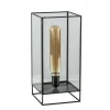 Straluma Light & Living tafellamp Solas zwart met glas> Tafellampen|Light and Living