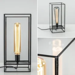 Straluma Light & Living tafellamp Solas zwart met glas><noscript><img width=