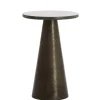 Straluma Light and Living bijzettafel Ynez bruin marmer 36x51 cm> Light and Living|Bijzettafels