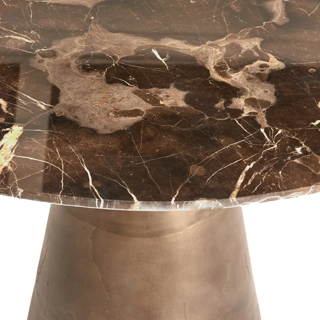 Straluma Light and Living eetkamertafel Ynex marmer donker bruin> Eettafels