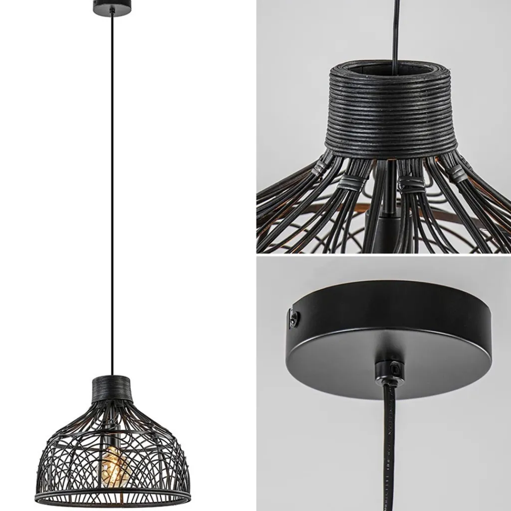 Straluma Light and Living hanglamp Pocita zwart> Light and Living|Eetkamerverlichting