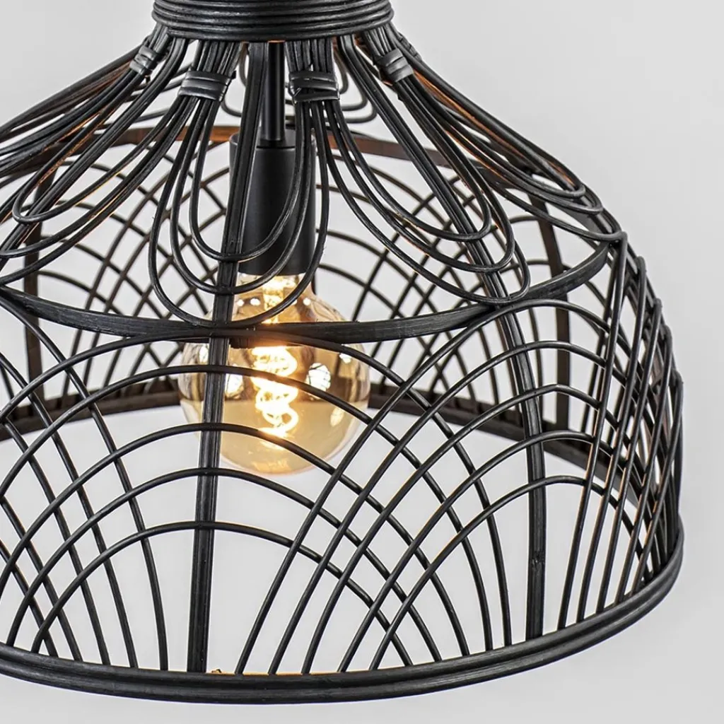 Straluma Light and Living hanglamp Pocita zwart> Light and Living|Eetkamerverlichting