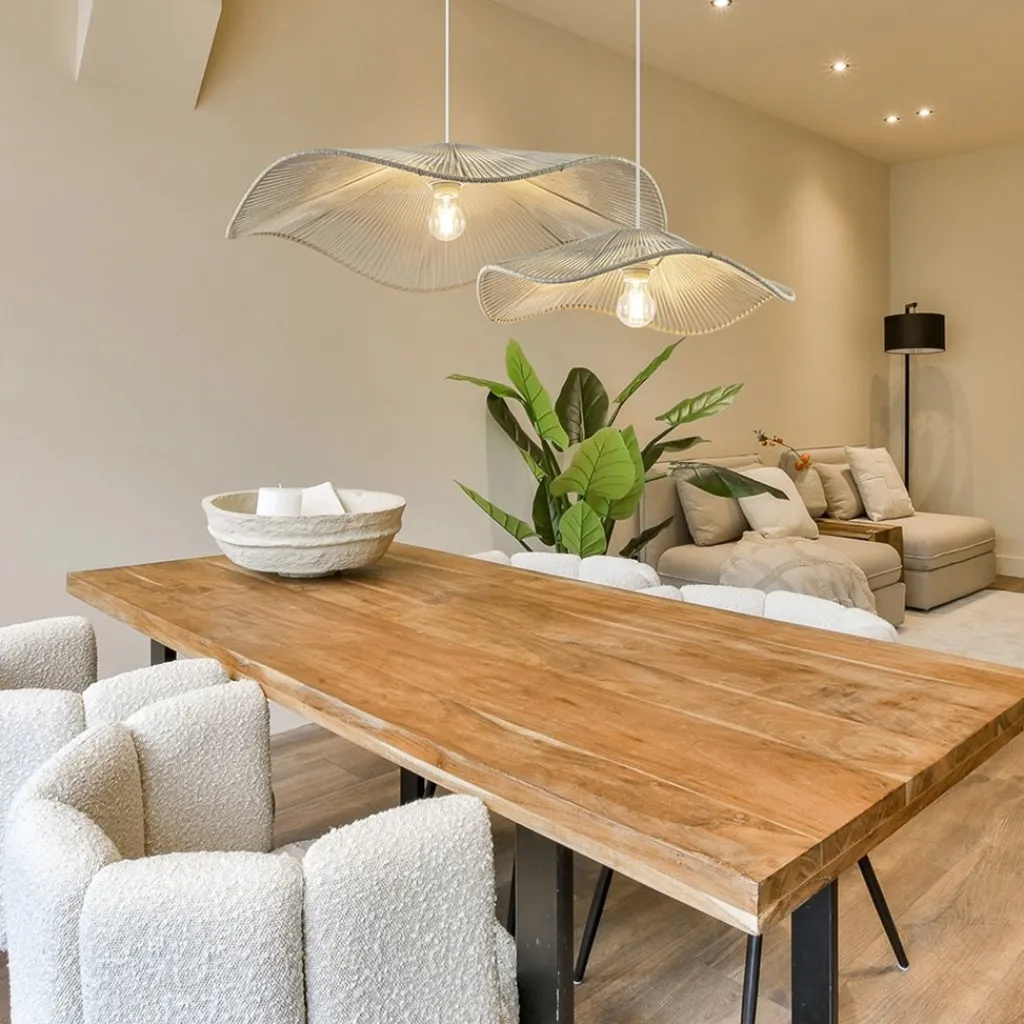 Straluma Light and Living hanglamp Rafa crème 50 cm> Eettafellampen|Light and Living