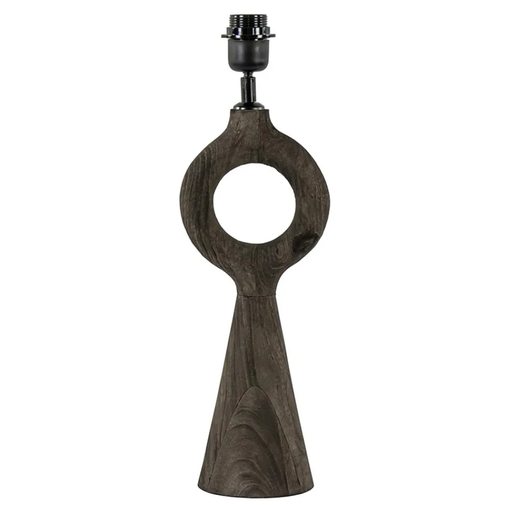 Straluma Light and Living lampvoet Sabuli donker bruin hout> Tafellampen|Lampenvoeten