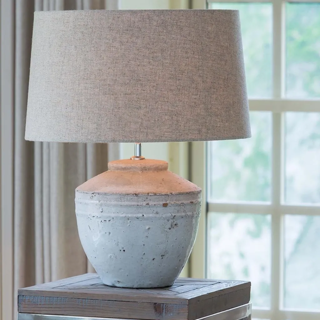 Straluma Light and Living lampvoet Toba wit 25x35 cm> Lampenvoeten|Light and Living