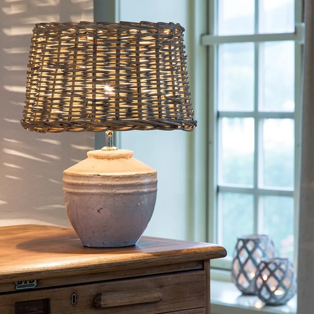 Straluma Light and Living lampvoet Toba wit 25x35 cm> Lampenvoeten|Light and Living