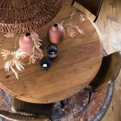 Straluma Light and Living ronde eettafel Mimoso acacia hout><noscript><img width=