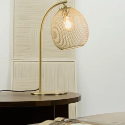 Straluma Light and Living tafellamp Moroc goud metaal><noscript><img width=