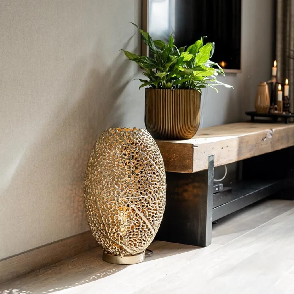 Straluma Light and Living tafellamp Sinula goud groot> Tafellampen|Light and Living
