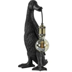 Straluma Light and Living tafellamp Duck mat zwart met brons><noscript><img width=