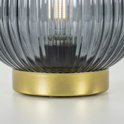Straluma Light and Living tafellamp Tajera op batterij grijs/goud><noscript><img width=