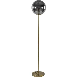 Straluma Light and Living vloerlamp Medina goud met smoke glas> Vloerlampen|Light and Living