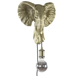 Straluma Light and Living wandlamp Elephant licht goud> Light and Living|Woonkamerlampen