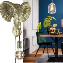 Straluma Light and Living wandlamp Elephant licht goud><noscript><img width=