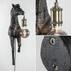 Straluma Light and Living wandlamp Zebra mat zwart><noscript><img width=