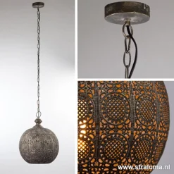 Straluma Light Living hanglamp Ananya bruin-goud><noscript><img width=