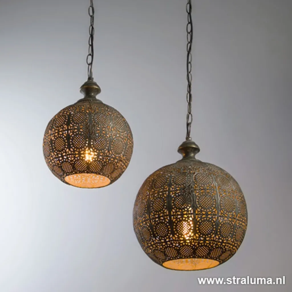 Straluma Light Living hanglamp Ananya bruin-goud> Light and Living|Woonkamerlampen