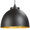 Straluma Light  Living Hanglamp Kylie zwart/goud> Eettafellampen|Light and Living