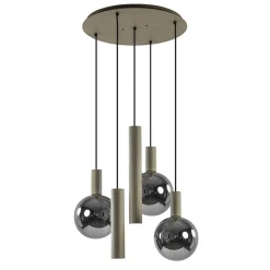 Straluma Luxe hanglamp 5-lichts rond quartz> Hanglampen|Eettafellampen