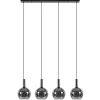 Straluma Luxe 4-lichts eettafelhanglamp met smoke glazen bollen> Eettafellampen|Pendel Lampen