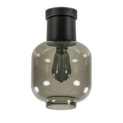 Straluma Luxe plafondlamp met zwart glas> Woonkamerlampen|Slaapkamerlampen