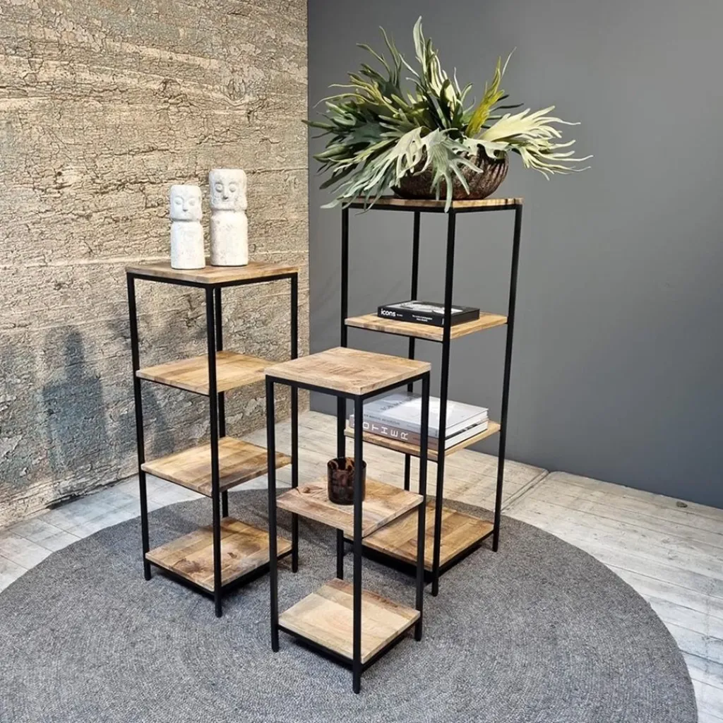 Straluma Mango houten kastje 40x40x120 cm> Bijzettafels