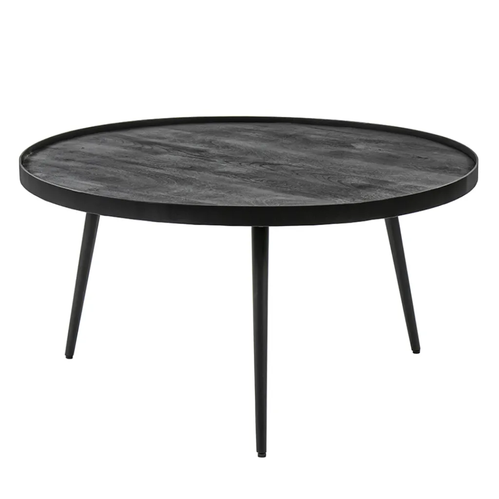 Straluma Mango houten koffietafel set van 2 zwart> Bijzettafels|Salontafels