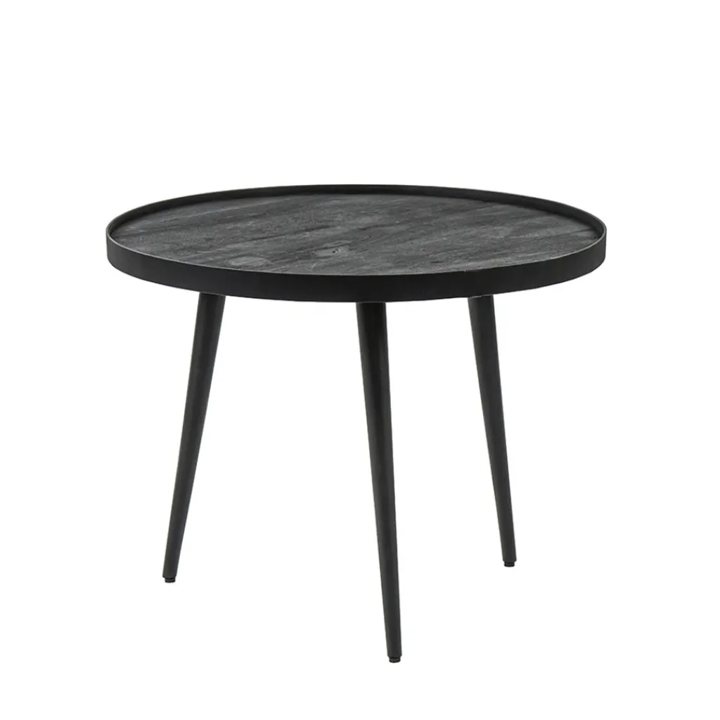 Straluma Mango houten koffietafel set van 2 zwart> Bijzettafels|Salontafels