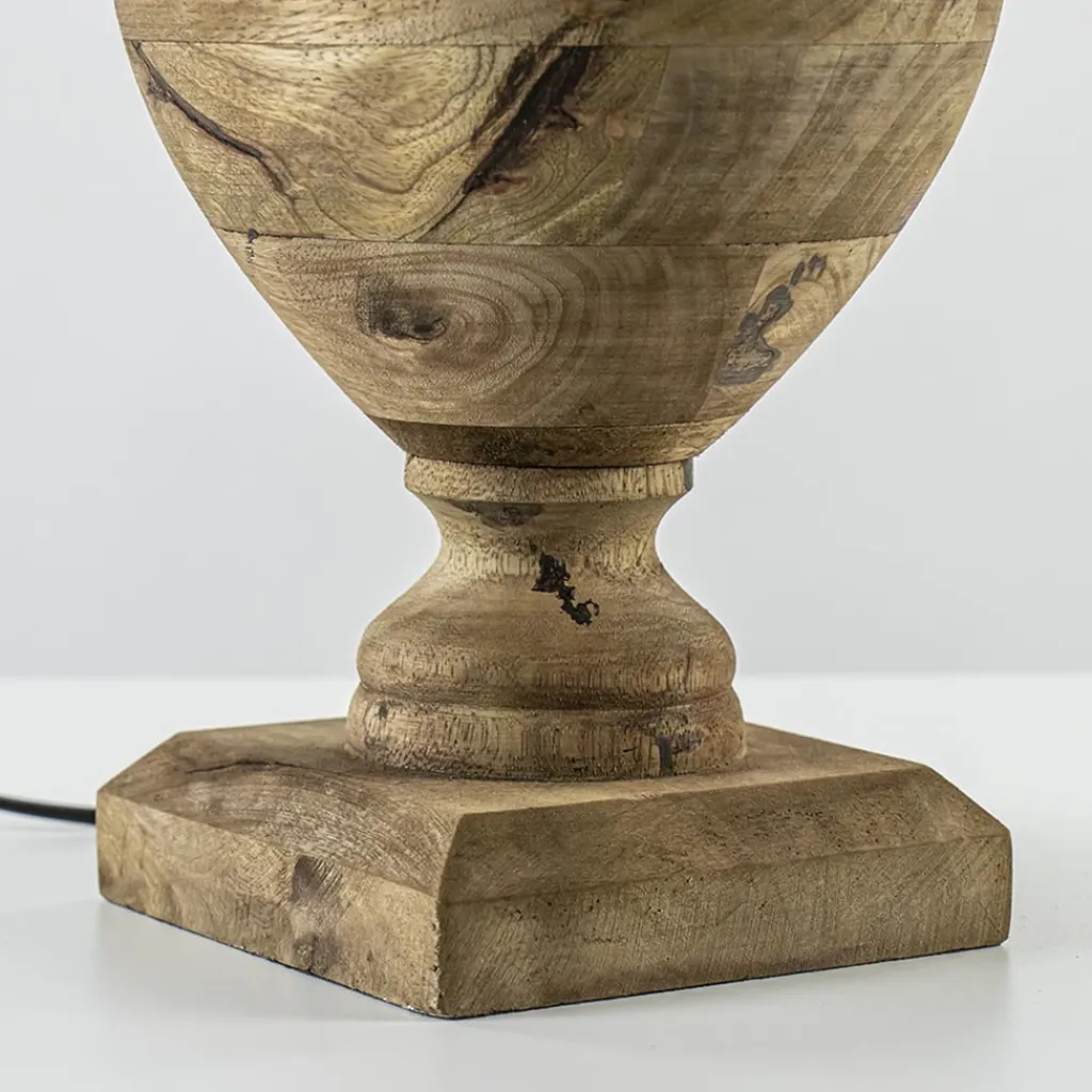 Straluma Massief houten lampvoet Milazzo met bronzen fitting> Tafellampen|Lampenvoeten