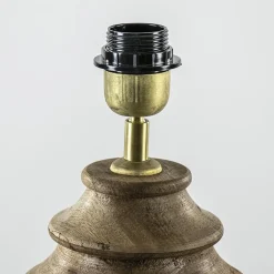 Straluma Massief houten lampvoet Milazzo met bronzen fitting><noscript><img width=