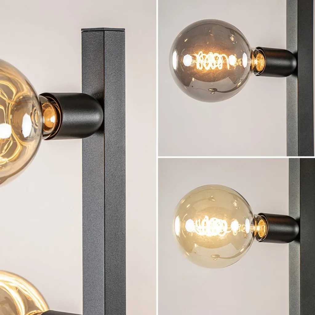 Straluma Mat zwart metalen vloerlamp met E27 fittingen> Vloerlampen|Design Verlichting