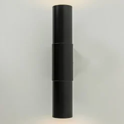 Straluma Mat zwarte cilinder wandlamp up+down><noscript><img width=