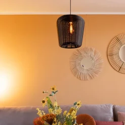 Straluma Mat zwarte hanglamp Adeta Light and Living><noscript><img width=