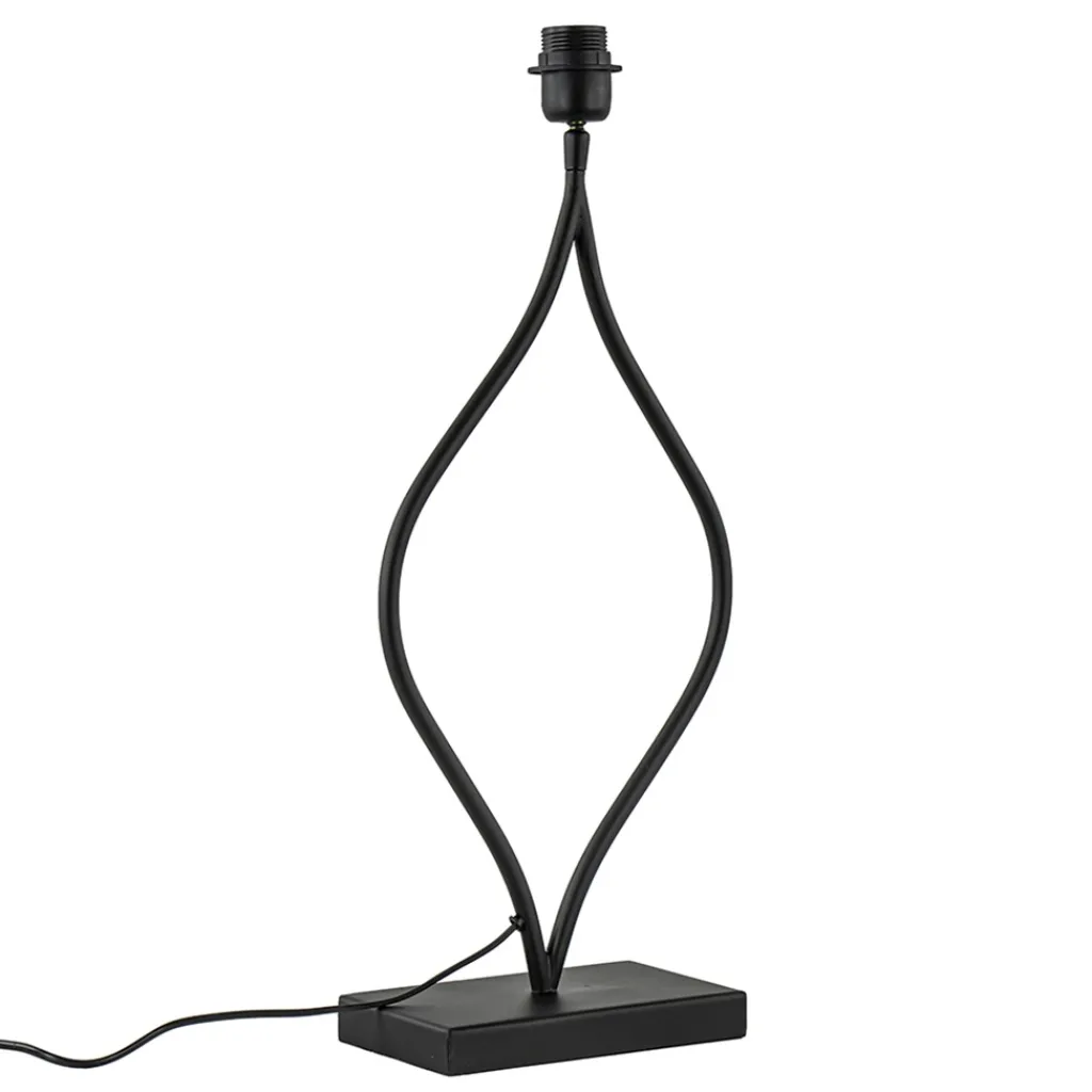 Straluma Mat zwarte lampvoet Okno exclusief kap> Tafellampen|Lampenvoeten