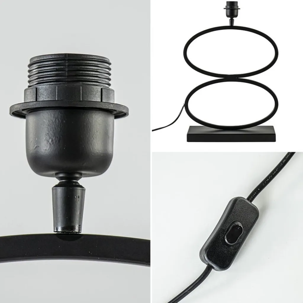 Straluma Mat zwarte lampvoet Stelius L&L> Lampenvoeten|Light and Living