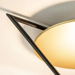 Straluma Mat zwarte LED plafondlamp met goud><noscript><img width=