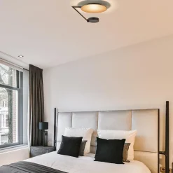 Straluma Mat zwarte LED plafondlamp met goud><noscript><img width=