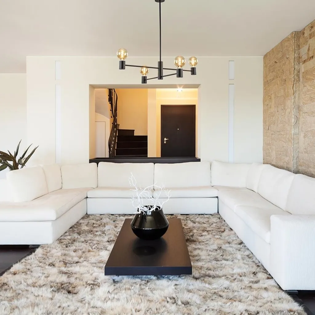 Straluma Mat zwarte 4-lichts hanglamp> Woonkamerlampen|Slaapkamerlampen